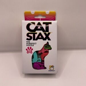 New CAT STAX The Purrfect Puzzle 48pc Stacking Puzzle Cats Brainwright